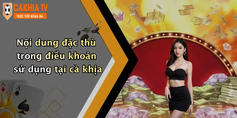 Nội dung đặc thù trong điều khoản sử dụng tại cà khịa