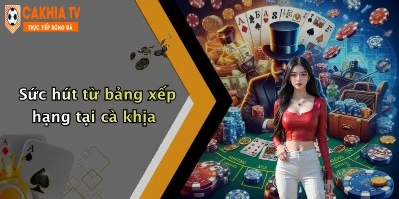 Sức hút từ bảng xếp hạng tại cà khịa